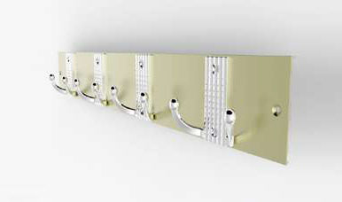 Мебельный крючок-вешалка для одежды двухрожковый TL 3.30247-TL 3.30249